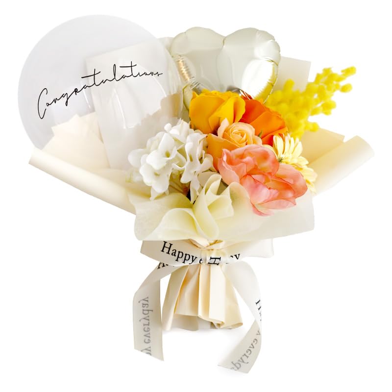 Amazon | バルーン花束 ソープフラワー 卒業式 フラワーアレンジ