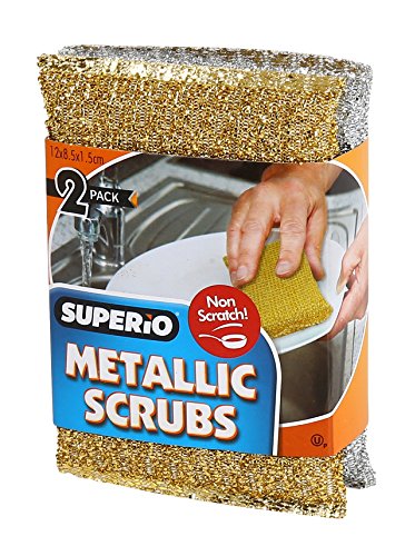 Metallic Scrubs Gold and Silver Kitchen Sponge Scrubber, Sink, Pot, Dish Wash Sponges