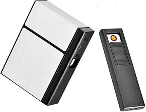 Miniatura 10 de Módulo de aluminio para cigarrillos de 20 piezas con encendedor eléctrico recargable por USB, portátil, de aluminio, ideal para ti