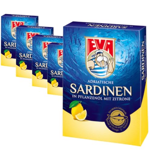 Pufai EVA Sardinas adriáticas con limón 115 gramos de conservas x 5 conservas