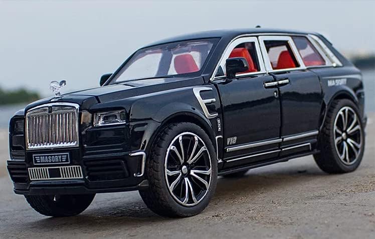 Image of 1:32 Scale Rolls Royce Cullinan Masory Toy Car | Metal Pullback Diecast Car for Kids with Openable Doors, Sound, Light Effects Toy for Car Enthusiasts (Color As Per Available), White