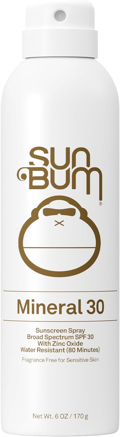 Mineral SPF 30 Sunscreen Body Spray - Water-Resistant Broad Spectrum Moisturizing Sunscreen with Vitamin E - Hawaii 104 Act Compliant (Made without Octinoxate & Oxybenzone) - 6 oz