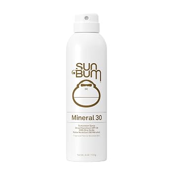 Sun Bum Mineral SPF 30 Sunscreen Body Spray - NEW FORMULA 2026 Water-Resistant Broad Spectrum Moisturizing Sunscreen with Vitamin E - Hawaii 104 Act Compliant Without Octinoxate & Oxybenzone - 6 oz