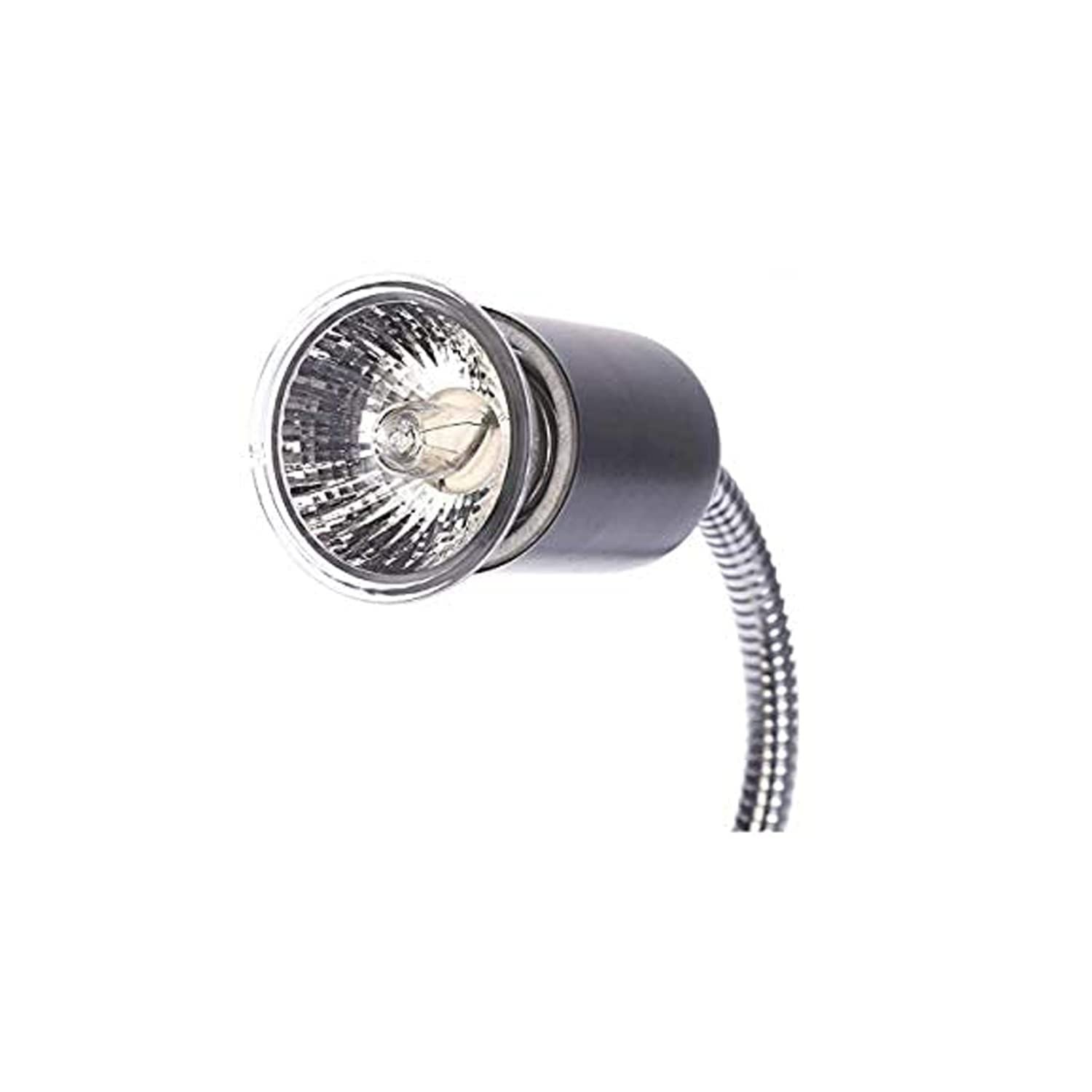 (india pet shop) Reptile UV Basking Lamp Holder With Heating Bulb for Amphibian, Turtle, Bird Lizard and Snake (Holder + 50 Watt Bulb) 3
