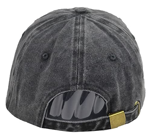 Image of HHNLB Bigfoot Hat, Embroidered Adjustable Wash Retro Cotton Denim Big Foot Sasquatch Baseball Cap