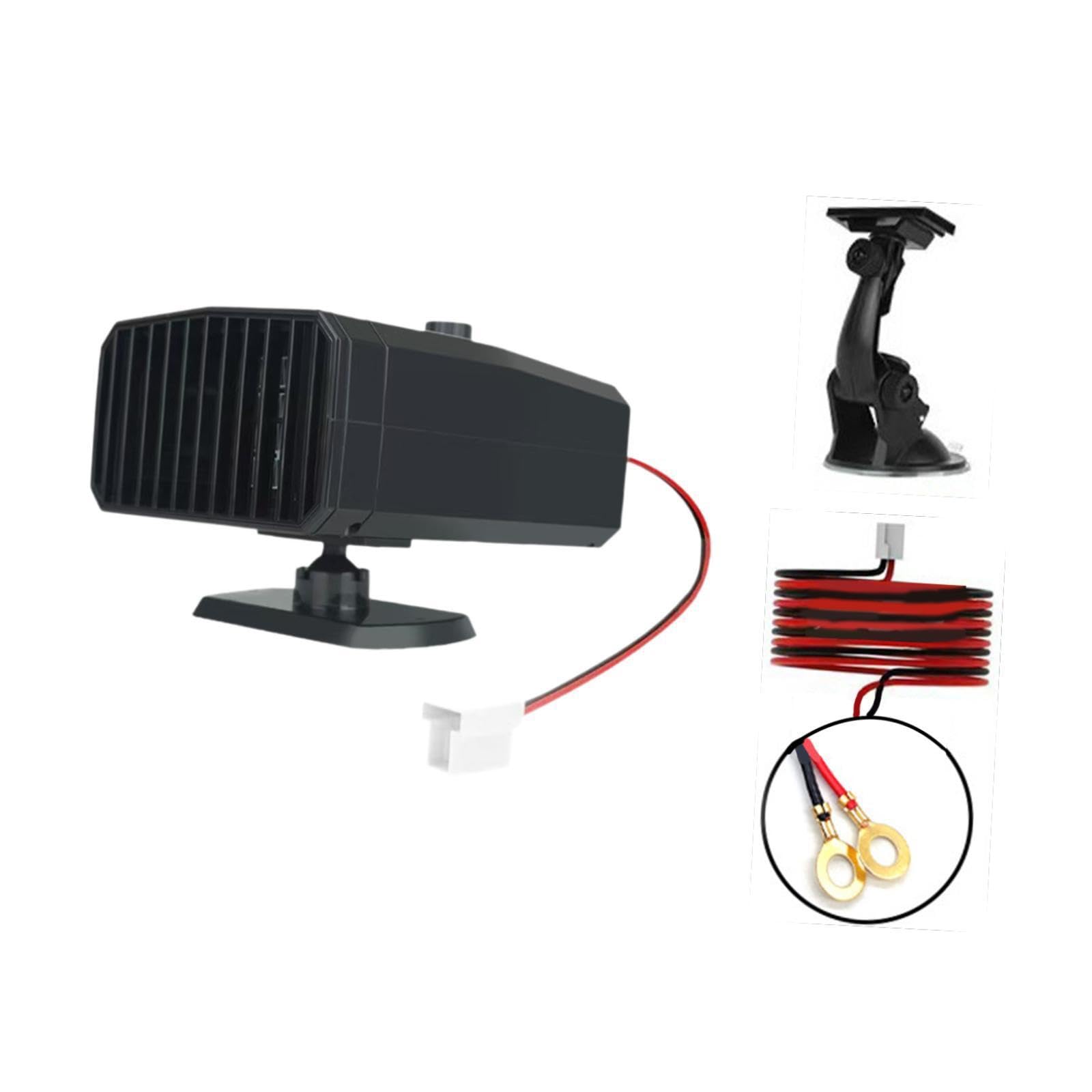QOKLIYUI Desempañador de parabrisas de alto rendimiento, calentador eléctrico para automóvil, calentamiento rápido, accesorios premium, base giratoria 360°, alto rendimiento, fácil instalar, 500 W