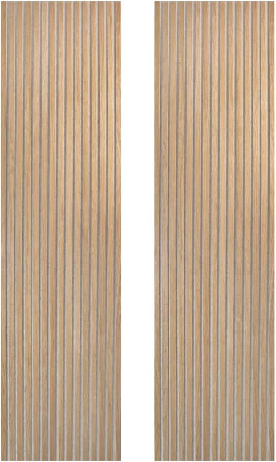 Home Heavenly® - Pack de Paneles acústicos Decorativos. Paneles de Pared de Melamina 2,2 cm. Absorben el Sonido y reducen el Eco (Roble Nordish - Gris 240X60)