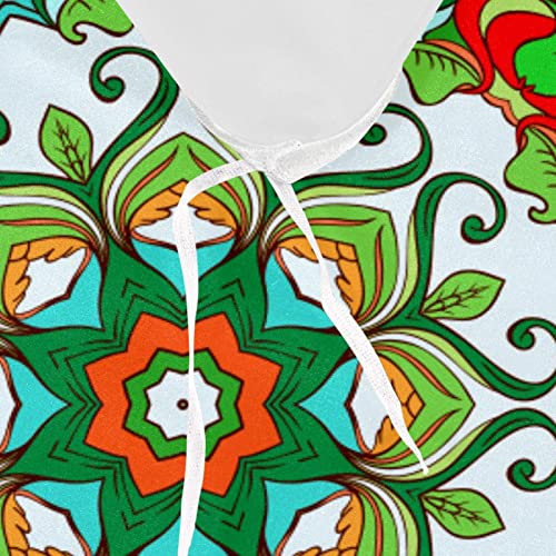 Parure de lit mandala vert avec sa housse de couette et deux taies d'oreiller - 8