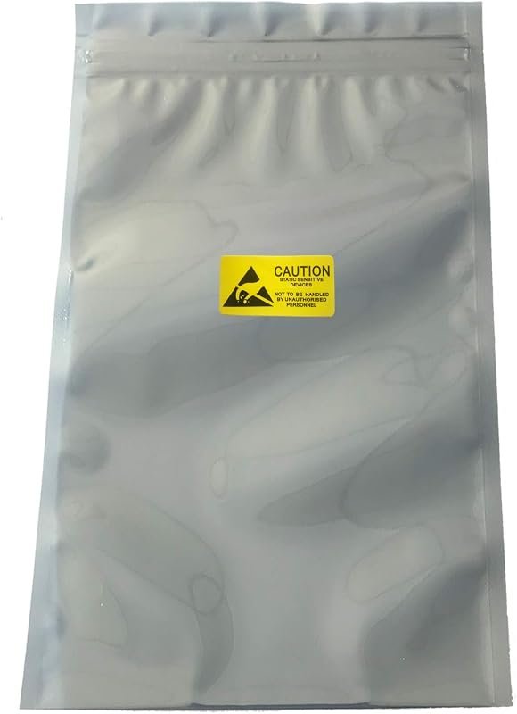 Bolsas antiestáticas, bolsa ESD de gran tamaño resellable de 10 piezas de 11,8 x 15,7 pulgadas | Bolsa antiestática para placa base HDD con 10 etiquetas y dispositivo electrónico, bolsa antiestática para tarjeta gráfica