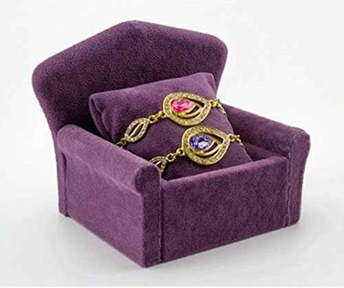 Ulike2 New Single Sofa Pillow Bracelet Watches Jewelry Stand Holder Velvet Display Rack (Purple)