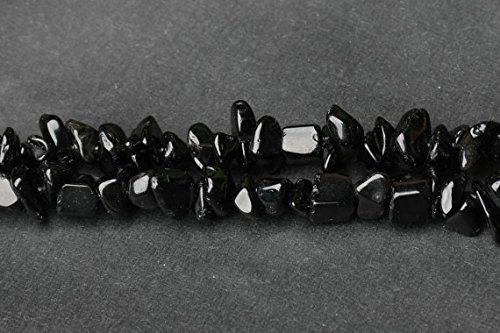 Natural Black Agate Chip & Nugget Beads Supplies