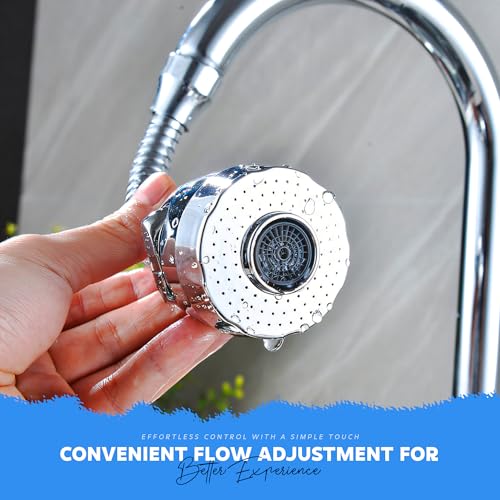 Image of Amazon Basics Tap Extension For Kitchen Sink | Flexible Water Filter For Sink Tap For Kitchen Basin | Faucet Extender For Taps with |Kitchen Accessories Items For Home Pack of 1