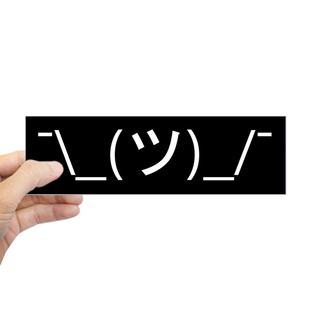Buy CafePress Shrug Emoticon Japanese Kaomoji Bumper Sticker 10"x3