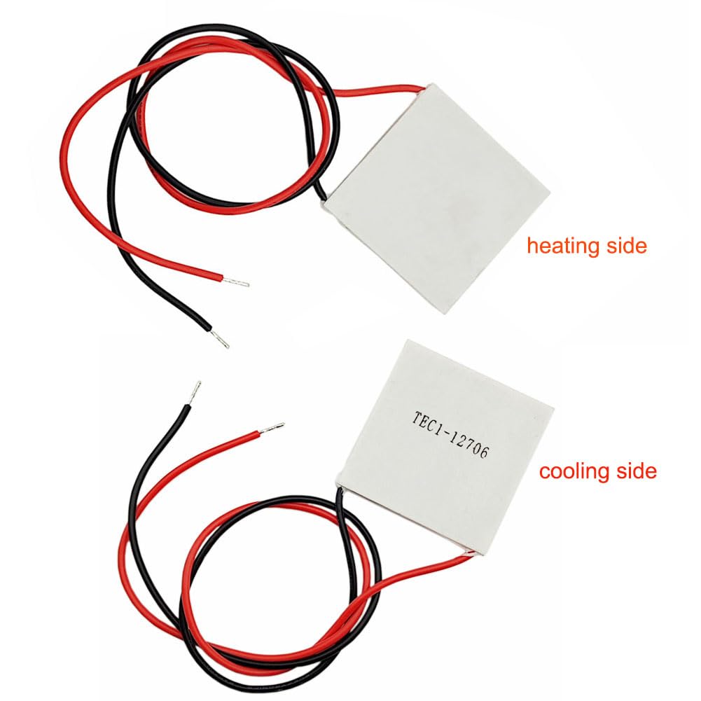 2 Pack TEC1-12706 Thermoelectric Cooler Modules - 12V 6A Peltier Plates For DIY Cooling Projects