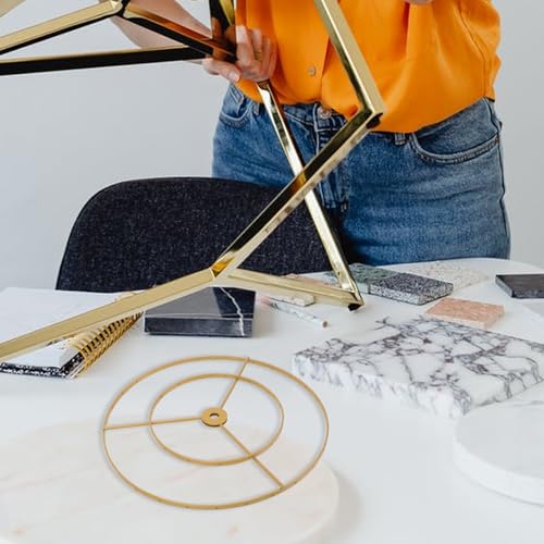 Cadre d'abat-jour E27 double couche en fer forgé au design moderne