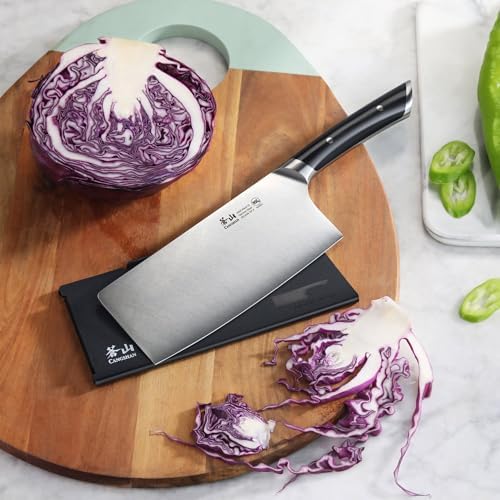 Cangshan HELENA Series 7-Inch Vegetable Cleaver, Forged German Steel, Black, 502551 - Thumbnail 4