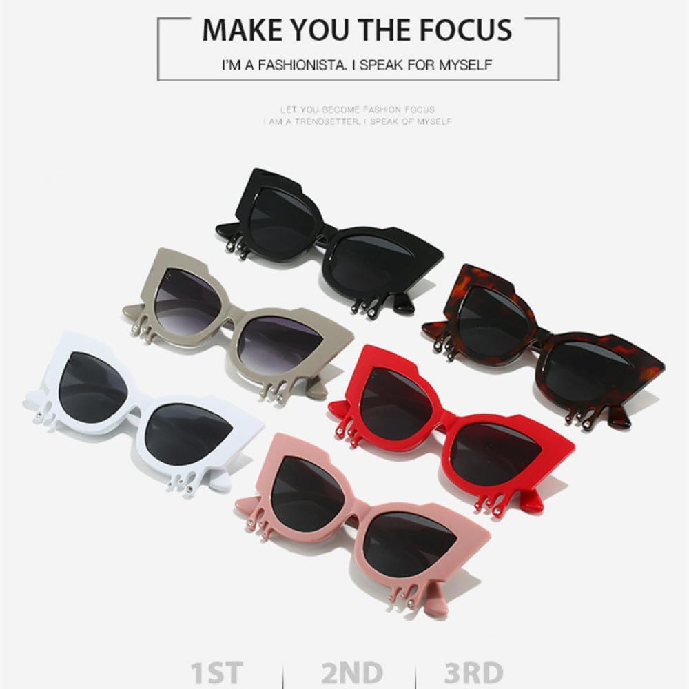 Fashion Tears Shape Punk Sunglasses Women Luxury Cat Eye Sun Glasses For Female Sexy Cat eye Rhinestone Shades Eyewear