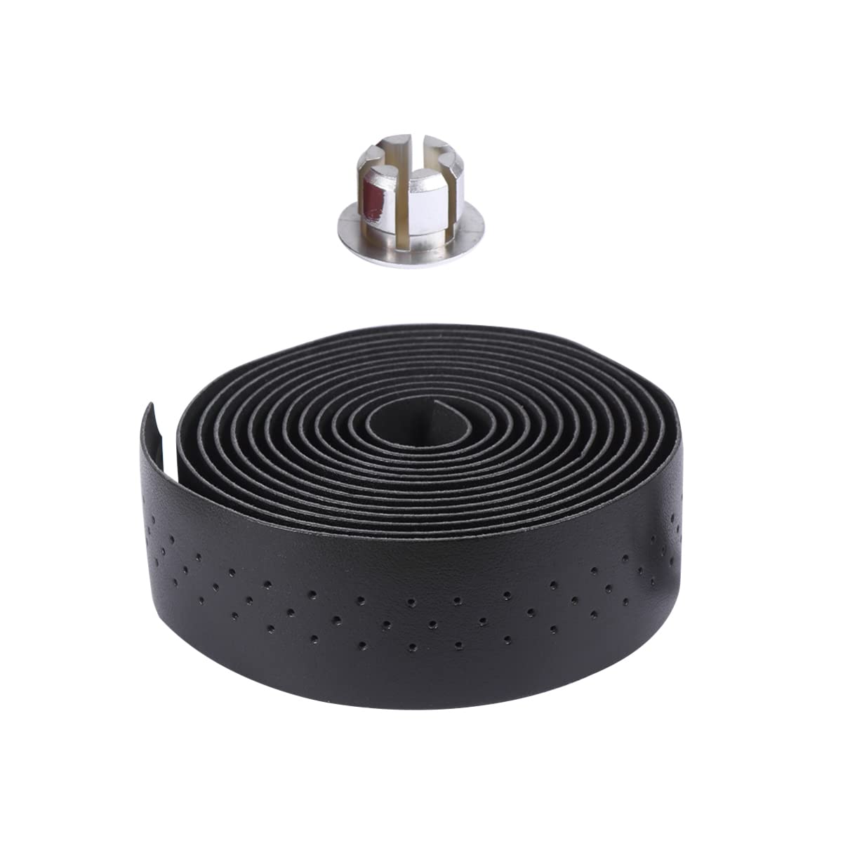 SUPVOX 3sets Manubrio Pu Pelle Per Bici Nastro Antiscivolo e Ammortizzante Adatto Bici Da Strada Mountain Bike e Altro Nero