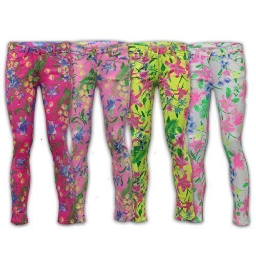 UNVC Girls Stylish Floral Jeans