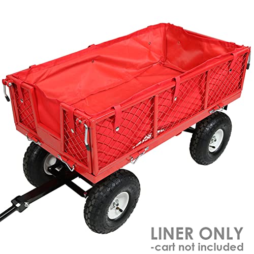 Sunnydaze Liner For Garden Utility Cart, Heavy-Duty Polyester, Red, Liner Only #TOP6