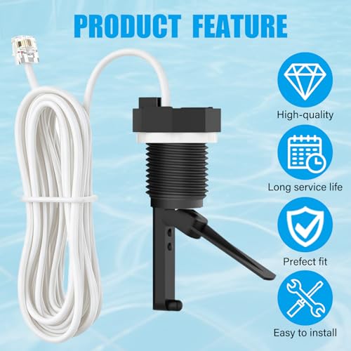 Hexsure GLX-FLO-RP Pool Flow Switch with Tee Compatible with Hayward Goldline Aqua Rite Salt Chlorine Generator System, Flow Sensor with 15ft Cable, Salt Cell and Chlorine Generator, Plastic Probe — view 5