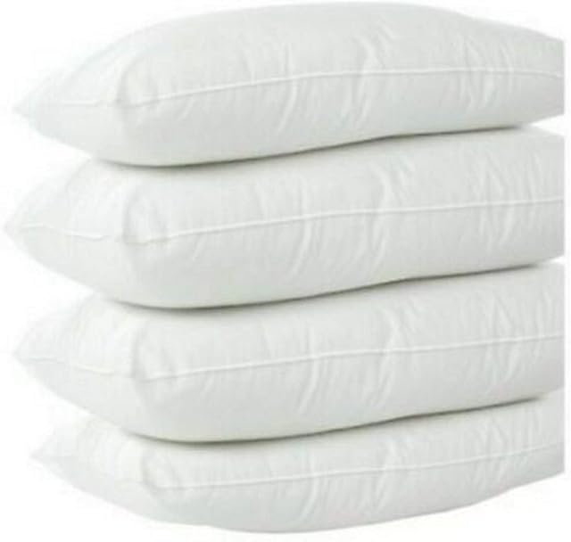 GB TEXTILE 4 Pack Deluxe Super Bounce Back Pillows - 2 Bedding Set - 2 Pairs plain pillows