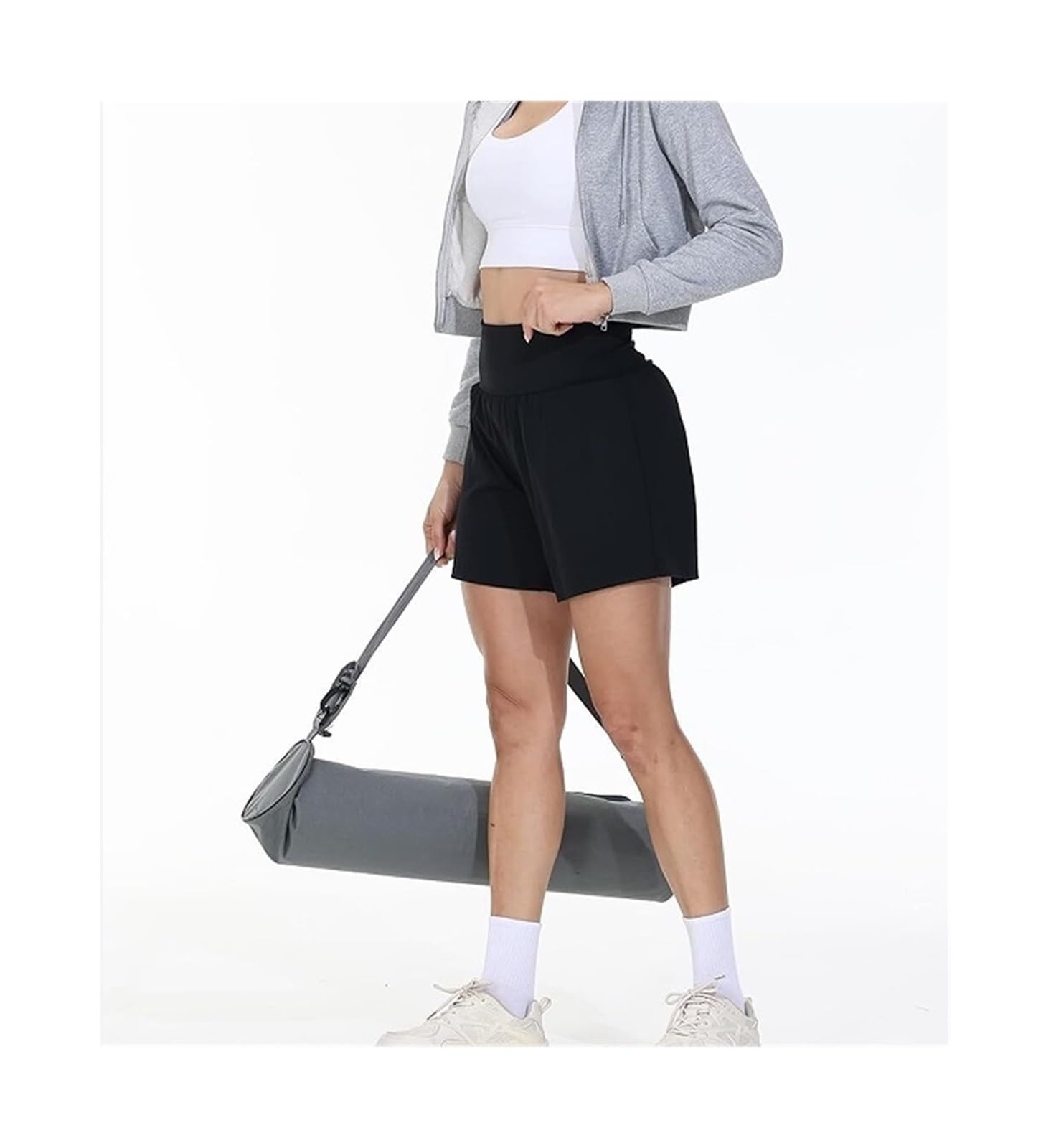 2-in-1-Sport-Laufshorts for Damen Mit Innentasche, Hoch Taillierte Fitness-Workout-Tennisshorts for Frauen, Sweat-Shorts, Lässige Sommershorts