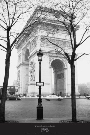 Stampa artistica 'Piazza Charles de Gaulle', per