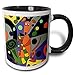 N\A Taza Divertida Jirafa con patineta motorizada, Negra