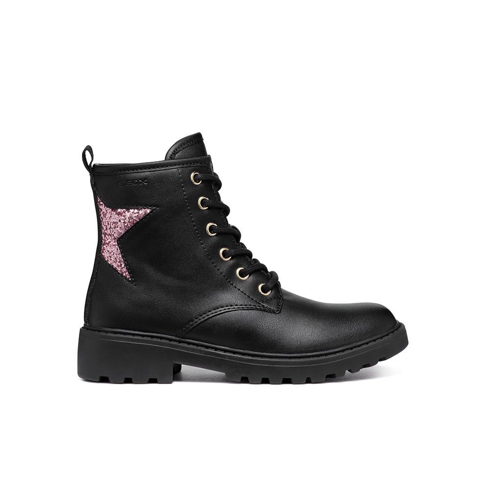 Geox J CASEY GIRL G, Ankle Boot, BLACK/LT ROSE,