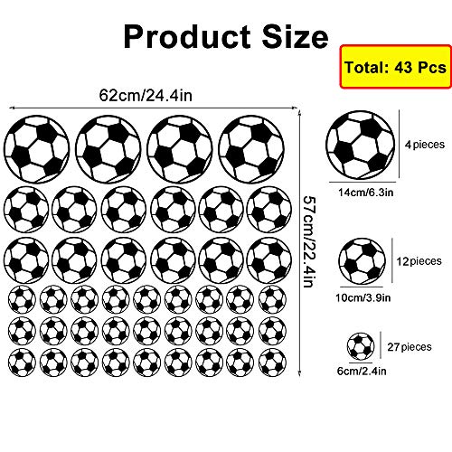 SITAKE 43 Piezas Stickers de Fútbol para Decoración miniatura 5