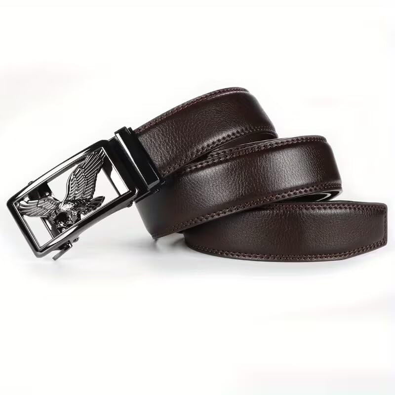 Image of WildHorn Men's Genuine Leather Belt for Men| Premium Auto-Lock Buckle | Adjustable up to 48 inch | Formal & Casual Wear | Micro-Adjust Fit | Stylish Gift Box Included