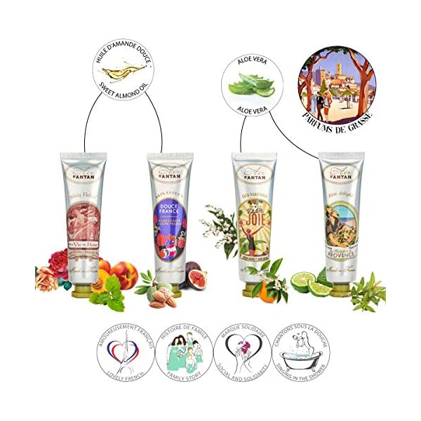 Valentinstag Geschenkset Frauen 4 Handcreme Un Air D'Antan - Hübsche Metallbox - Shea Butter - Geschenke Für Mama… – Bild 3