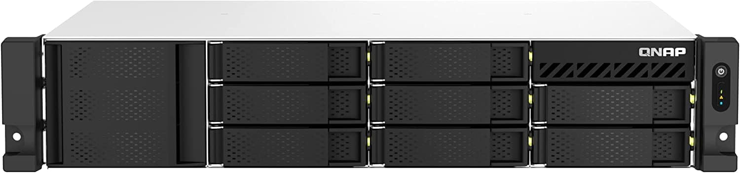 QNAP TS-864eU-8G-US 8 Bay High-Speed Short Depth Rackmount Rackmount NAS with Dual-2.5GbE, Intel Celeron CPU, 8GB DDR4 Memory and 2.5GbE (2.5G/1G/100M) Network Connectivity (Diskless)