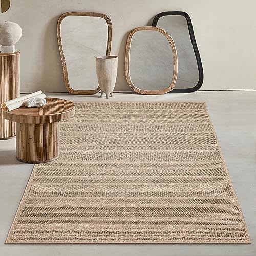 Mia´s Teppiche Soil - wetterfester In- und Outdoor Teppich im Natürlichem Jute-Look, wetterfest,...