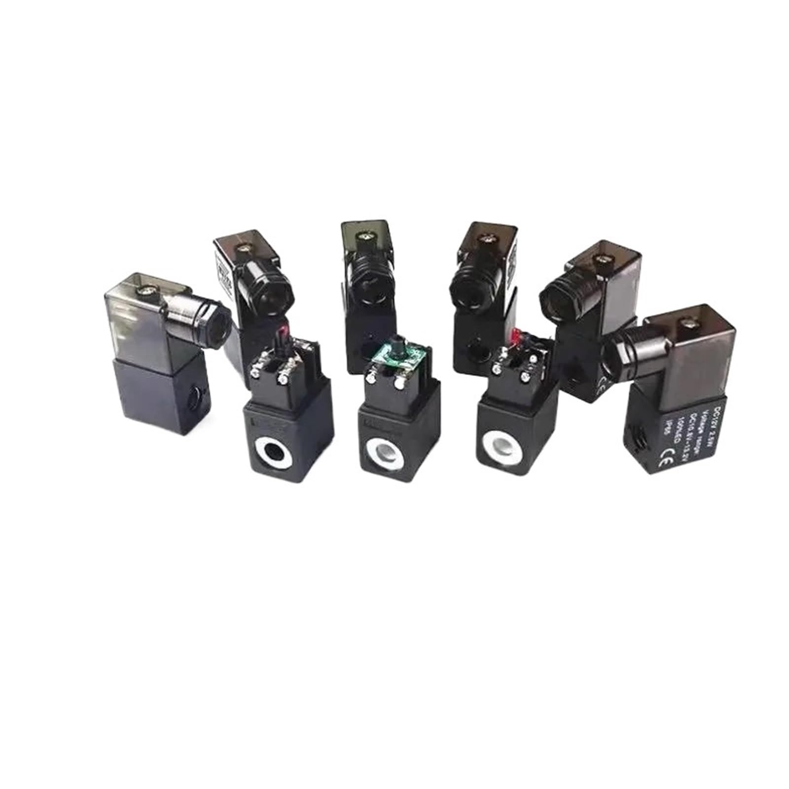Pneumatic Air Solenoid Valve Coil Black DC12V DC24V AC36V AC110V AC220V AC380V 1Pcs(AC380V)