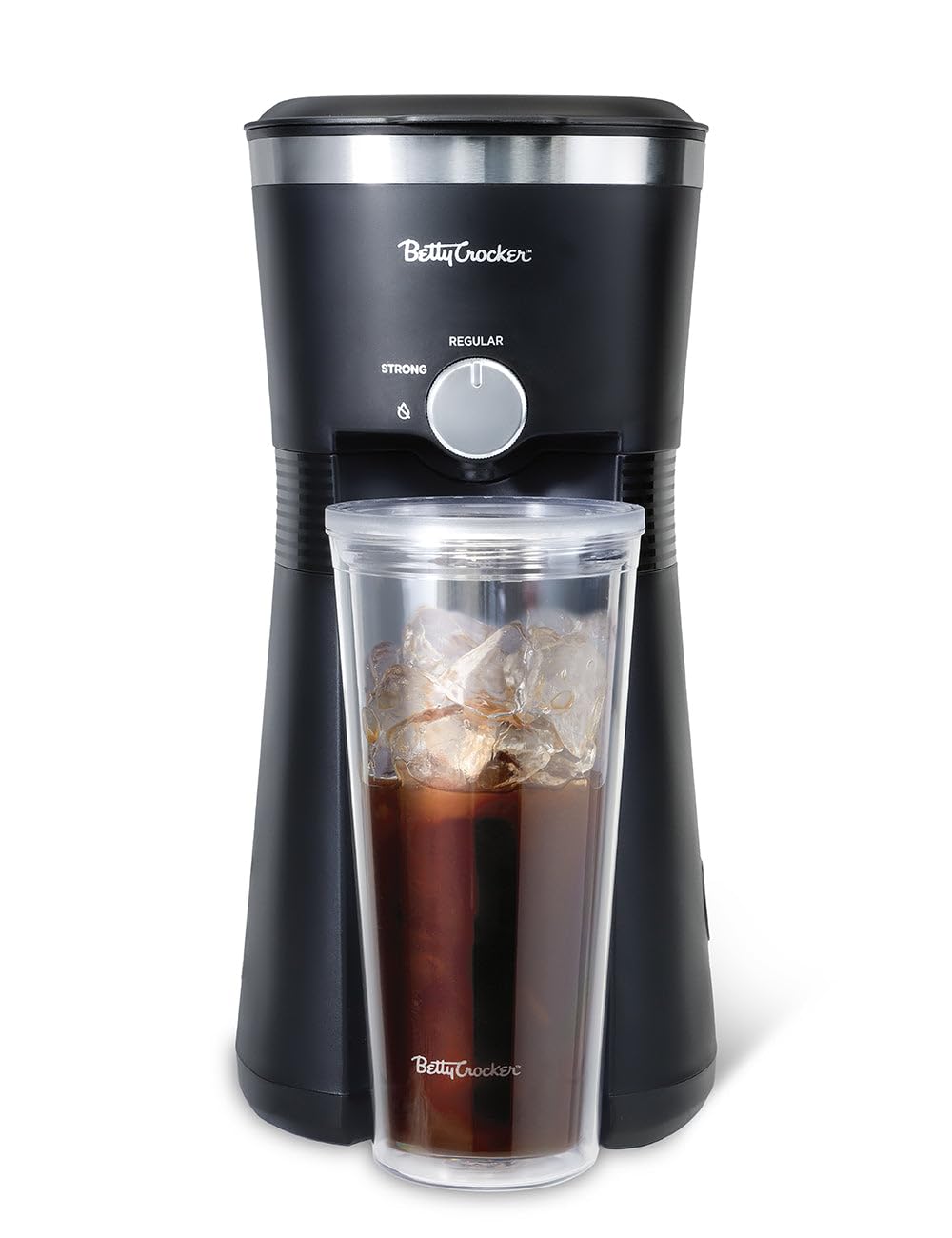 Petra 2 en 1 Cafetera de Café Helado – Máquina de Espresso Caffè Freddo, Incluye Taza de Viaje de 420 ml, Vaso con Pajilla de 440 ml, Compatible con Café Molido y