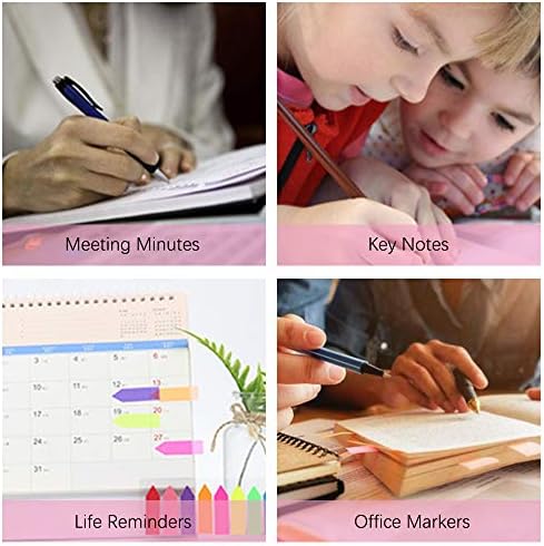 HOSTK 700 Sheets Divider Sticky Notes, 5 Packs Tabbed Self-Stick Lined Note Pad 4 x 6in, 4 Packs Translucent Sticky Index Tabs, Tabbed Index Divider Ruled Notes Writable File Tabs Flags