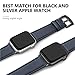 SWEES Leather Band Compatible for Apple Watch 42mm 44mm 45mm, Genuine Leather Replacement Wristband Strap Compatible iWatch Series 7 6 5 4 3 2 1 SE Sports & Edition Men And Women, Yale Blue