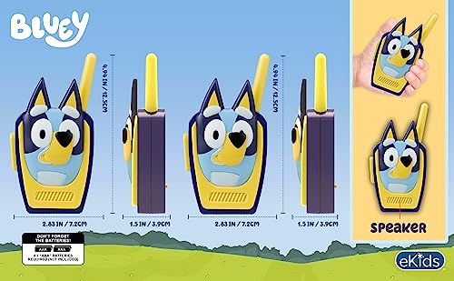 Image of Bluey Toy Walkie Talkies for Kids, Static Free Indoor and Outdoor Toys
