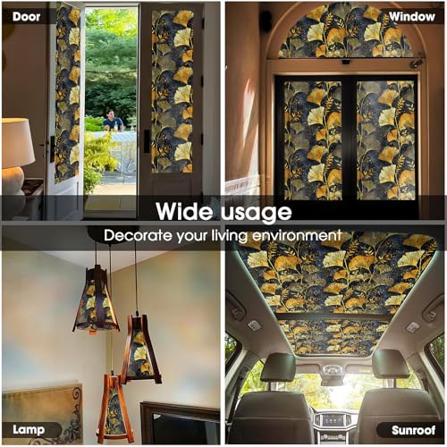 Vinilo decorativo para ventana 40x300cm textura oro miniatura 4