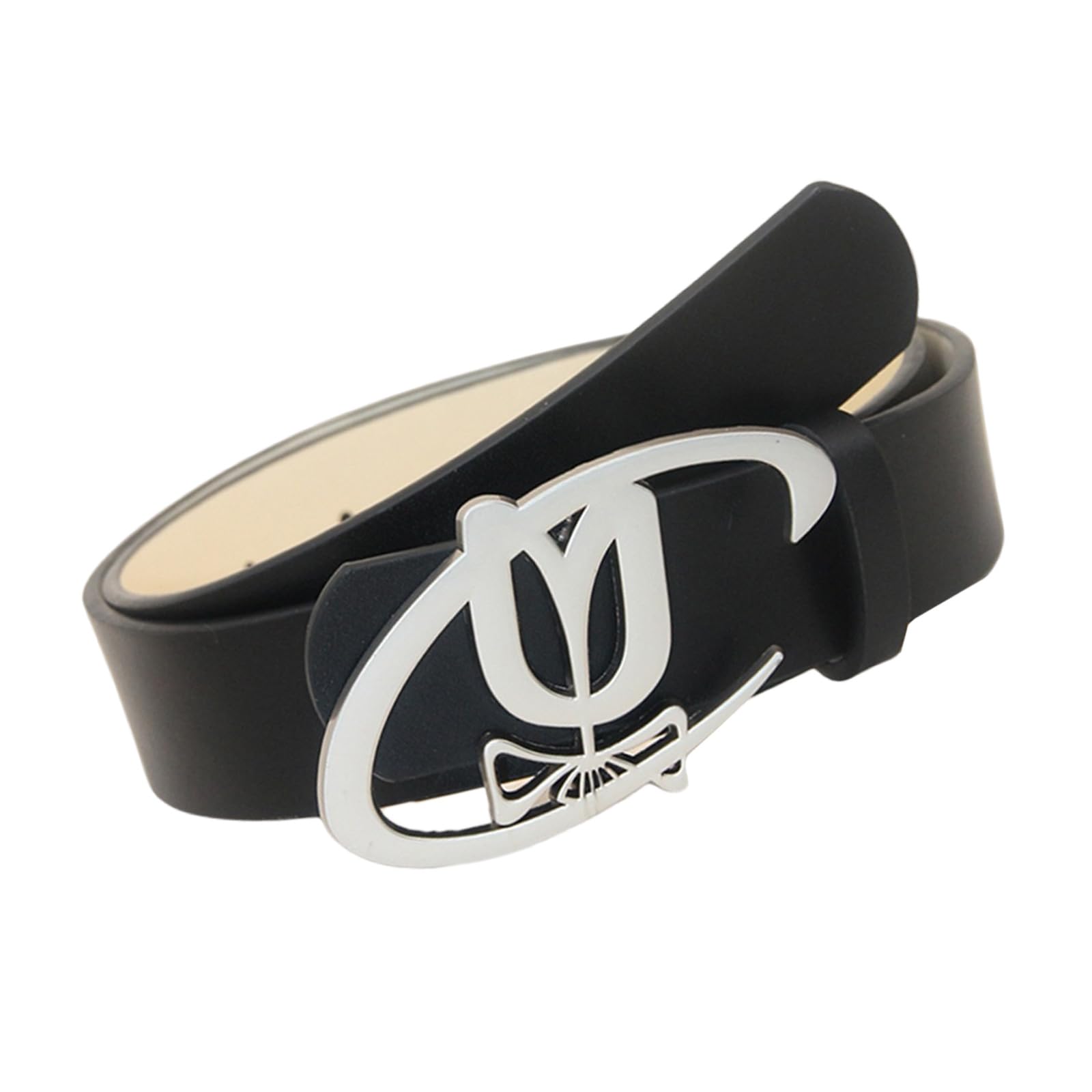 Yanwuwa Women's Black Stylish Trendy Pu Belt For Men And With Easy To Use Buckles For Casual Outfits Or Prom Attires