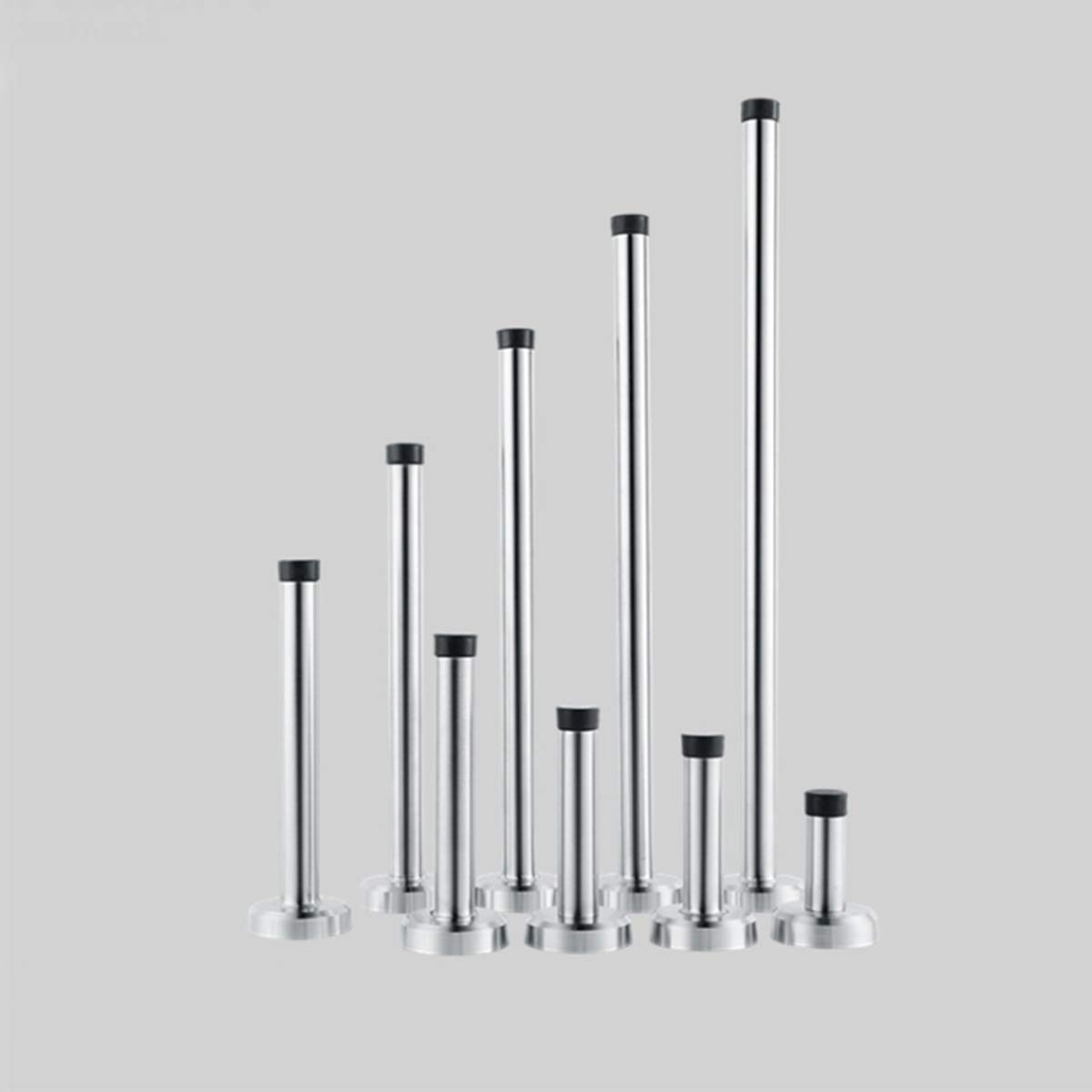 Door Stop, Long Door Stopper, 6 Inch Large Modern Brushed Metal