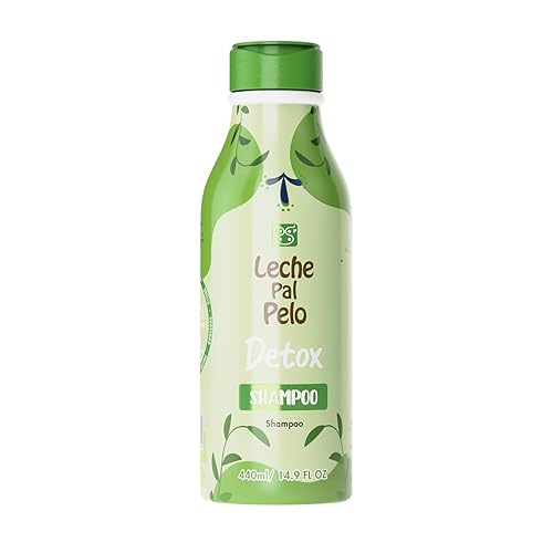 Leche Pal Pelo Champú Detox - Infundido con vinagre de sidra de manzana, miel y té verde. Transformación del cabello con equilibrio de pH y fuerza