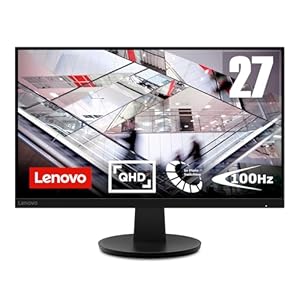 Lenovo N27q | 27″ QHD Monitor | 2560×1440 | 100Hz | 300 nits | 4ms Reaktionszeit | HDMI | DisplayPort | schwarz