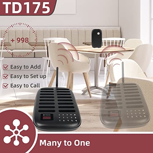 image for Retekess TD175 Restaurant Pager System, Restaurant Buzzer Pagers with 