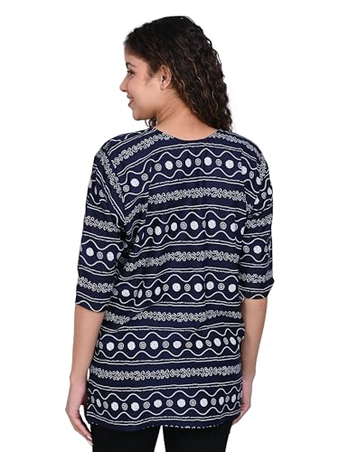 Image of OFEEFAN Women's Rayon Printed Short Kurtis - Pack of 2 | Ethnic Wear for Women | Regular Fit Comfortable Kurtas for Casual