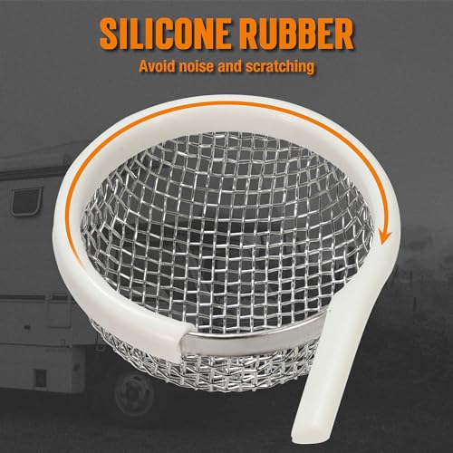 Image of TONDA RV Furnace Vent Screen, Bug Screens Heater Vent Cover for Camper, 2 Pack | Installation Tool Included, Silicone Rubber, Rust and Corrosion-Resistant