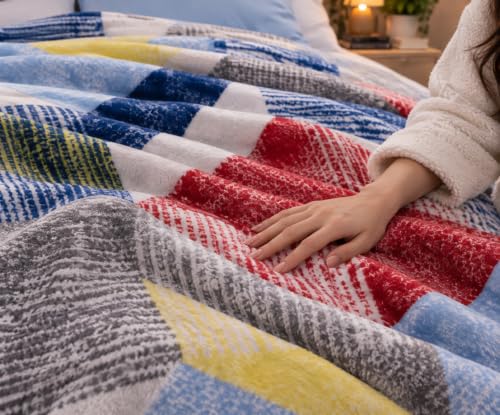 Image of ABRAZO Dreamy Wrap Mink Blanket for Double Bed | 570 GSM 3 Kg Single Ply | Ultra Soft Warm Blanket for Winter & AC Room | Quilt /Comforter /Dohar | 220 x 240 Cm