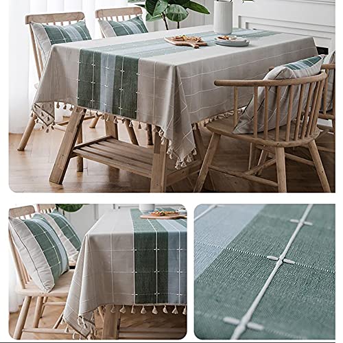 Nappe imperméable rectangulaire effet lin anti-tache Noël fête